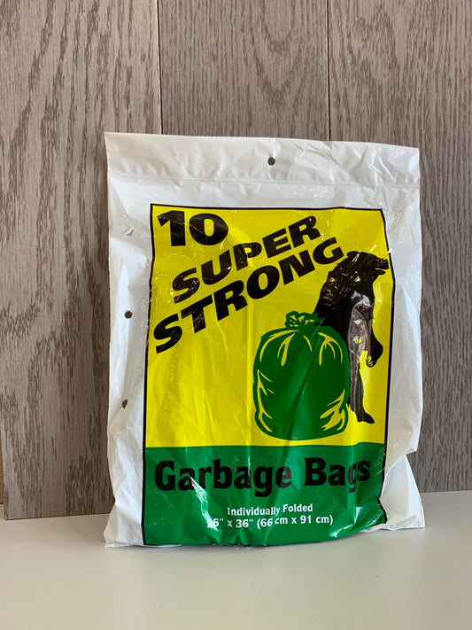 Super Strong Garbage Bags - 10 Pack